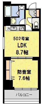 haru 502号室 間取り
