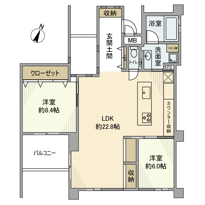 サニークレスト上目黒壱番館 403号室 間取り