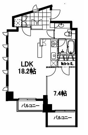 フレンシア麻布十番サウス 804号室 間取り