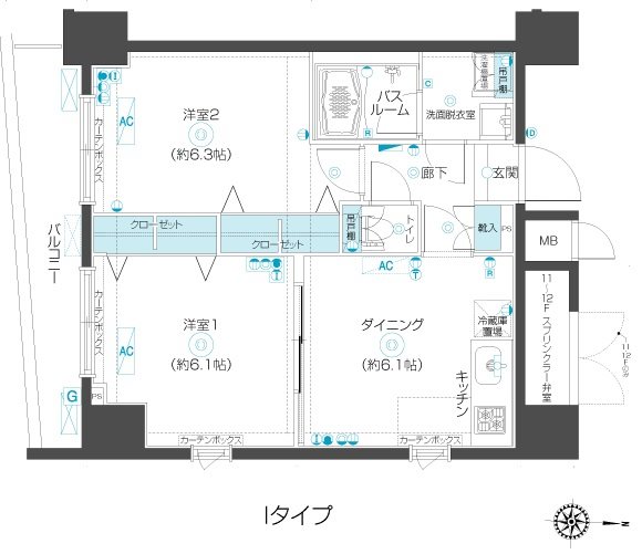 フェニックス市谷本村町 間取り図