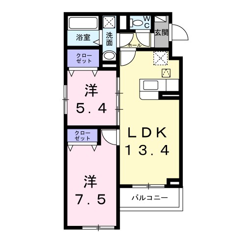 アンソレイユ 間取り図