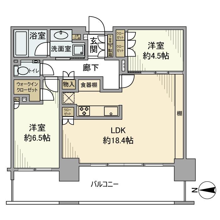 品川イーストシティタワー 2004号室 間取り