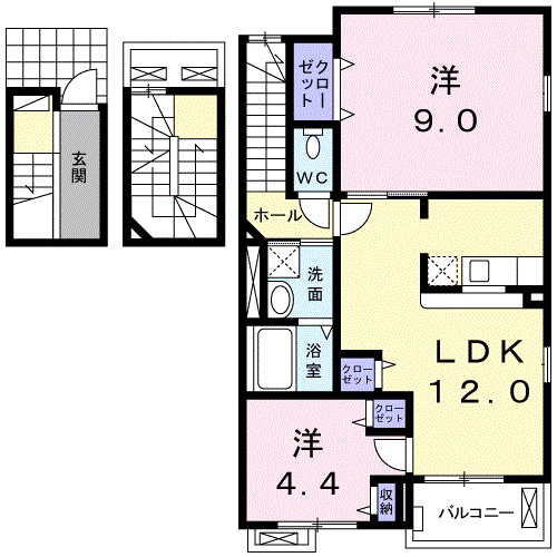 ミルト・ロルベ－ア 301号室 間取り