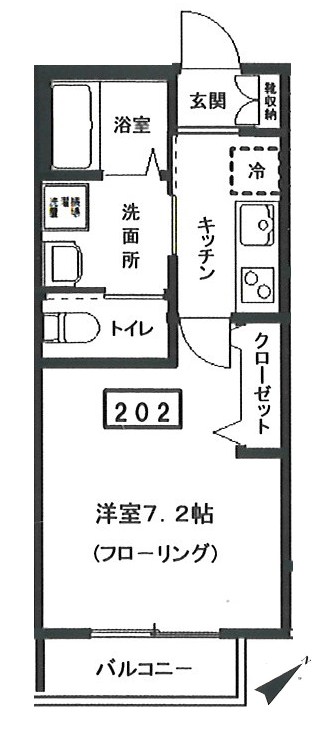 メゾン　モト 202号室 間取り