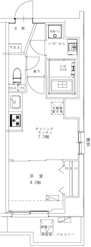 GENOVIA幡ヶ谷 間取り図