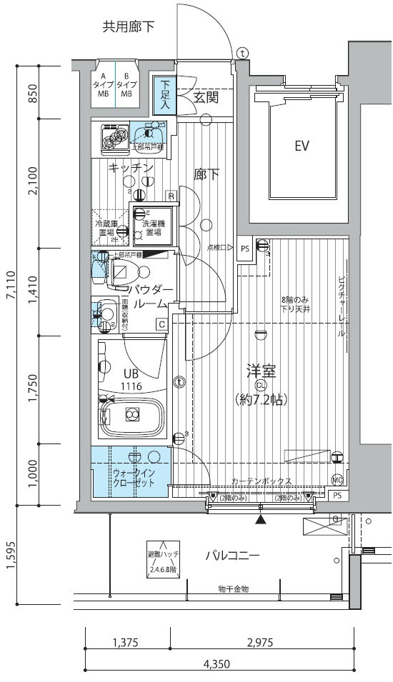 メインステージ三田アーバンスクエア 間取り図