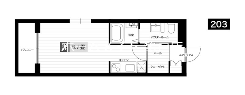 カーサビアンカ 203号室 外観