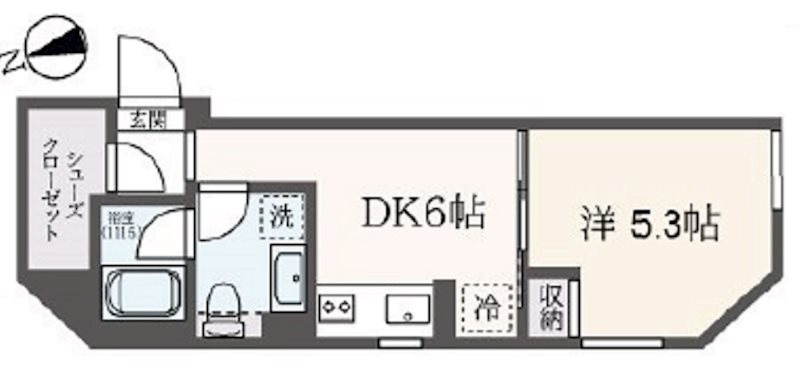 TRADIS 荏原中延 301号室 間取り