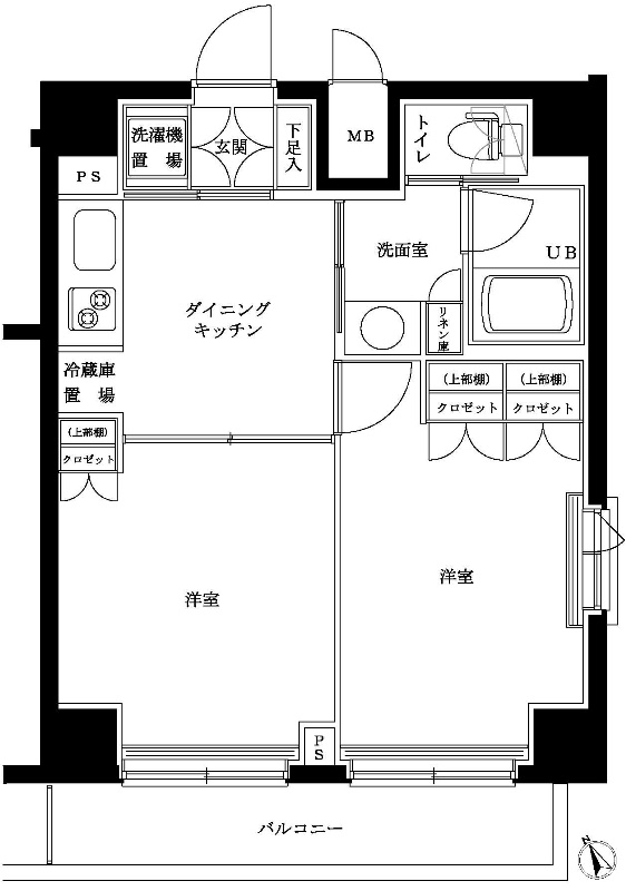 ルーブル都立家政伍番館 間取り図