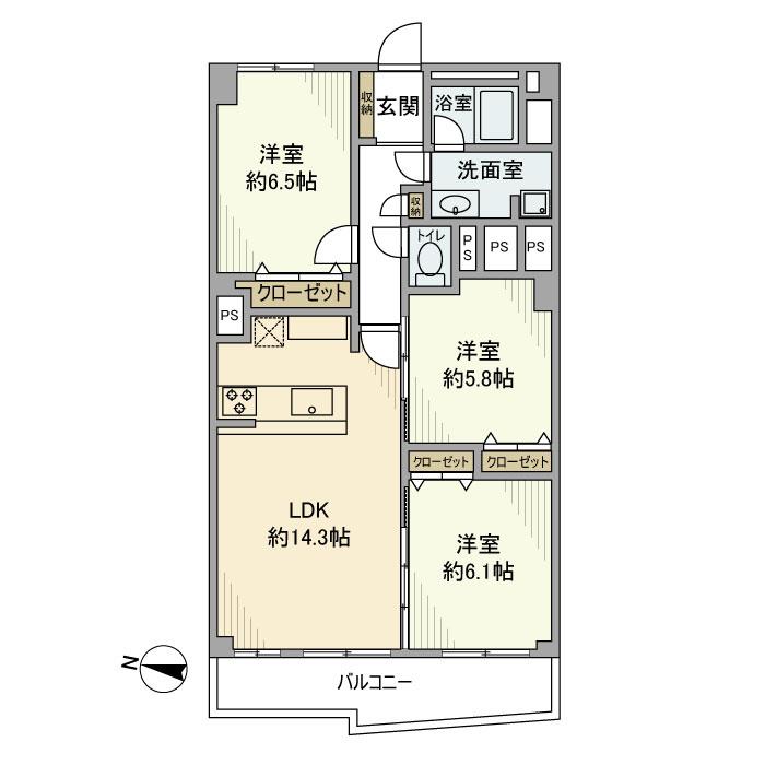 オーク荻窪マンション 607号室 間取り