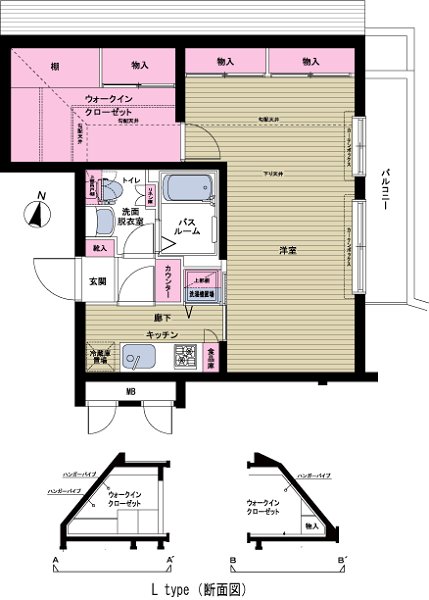 トーシンフェニックス中野新橋パインアイル 502号室 間取り
