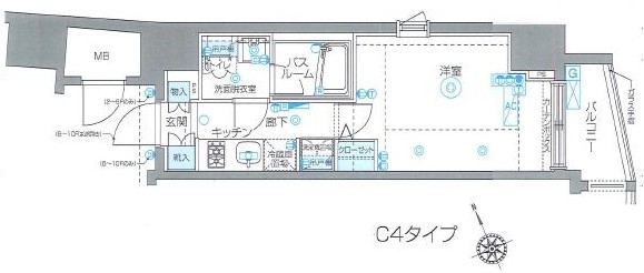 ZOOM恵比寿 803号室 間取り