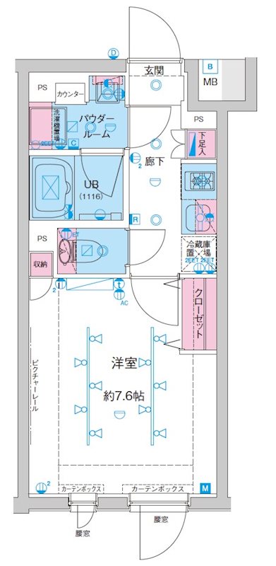 GENOVIA新大塚 0205号室 間取り