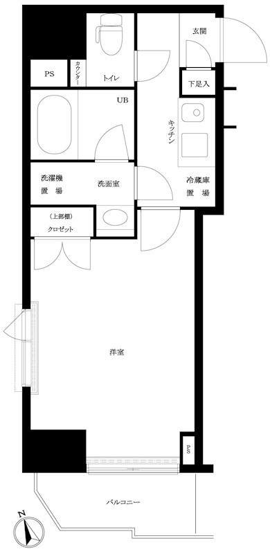 ルーブル新宿原町 303号室 間取り