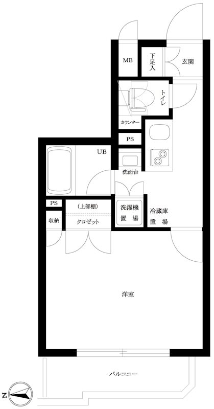 ルーブル高田馬場参番館 104号室 間取り