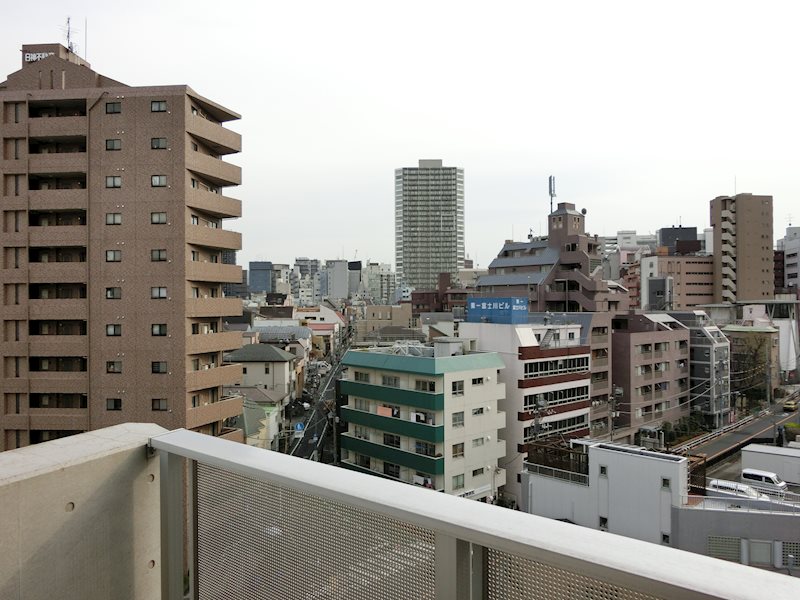 サンクタス市ヶ谷富久町イーストタワー ベランダ
