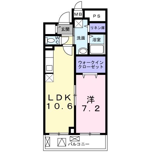 Ｇｒａｃｅ・Ｏｎｅ 203号室 間取り
