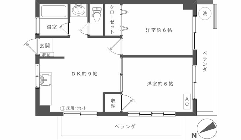 オーク･ハイツ 401号室 間取り