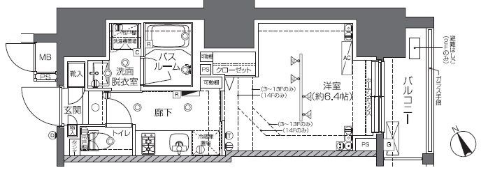 ZOOM椎名町 301号室 間取り