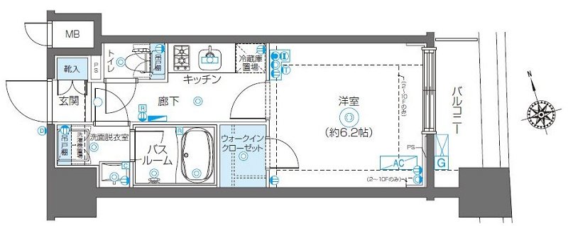 ZOOM渋谷富ヶ谷 903号室 間取り