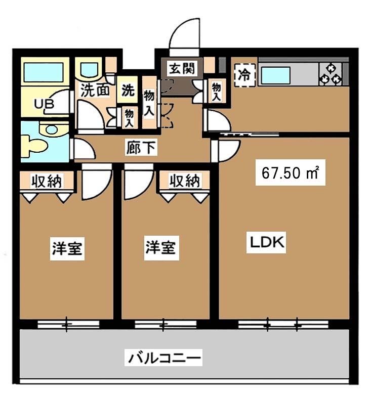 瀬田フラット 間取り図