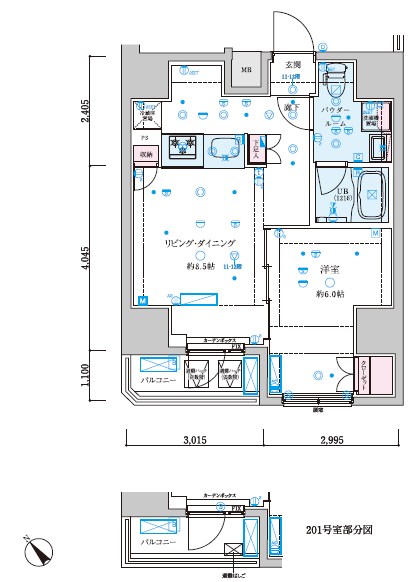 GENOVIA文京千駄木 間取り図