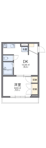 レオパレス新宿Ａ館 間取り図