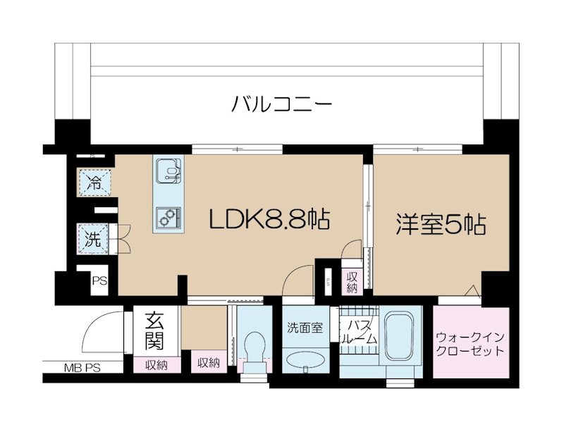 ダイアパレス赤坂 406号室 間取り