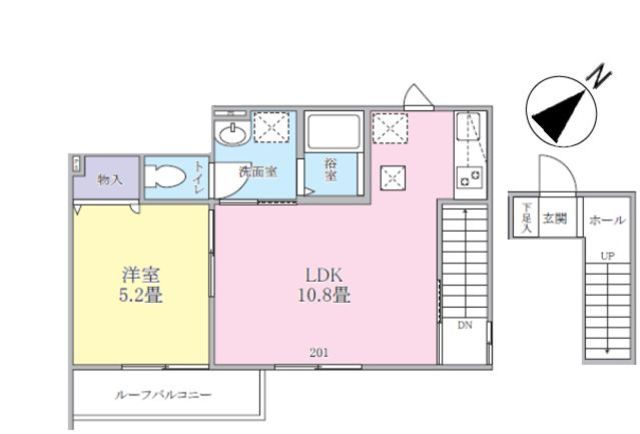 GrandBell Sangenjaya B棟 201号室 間取り