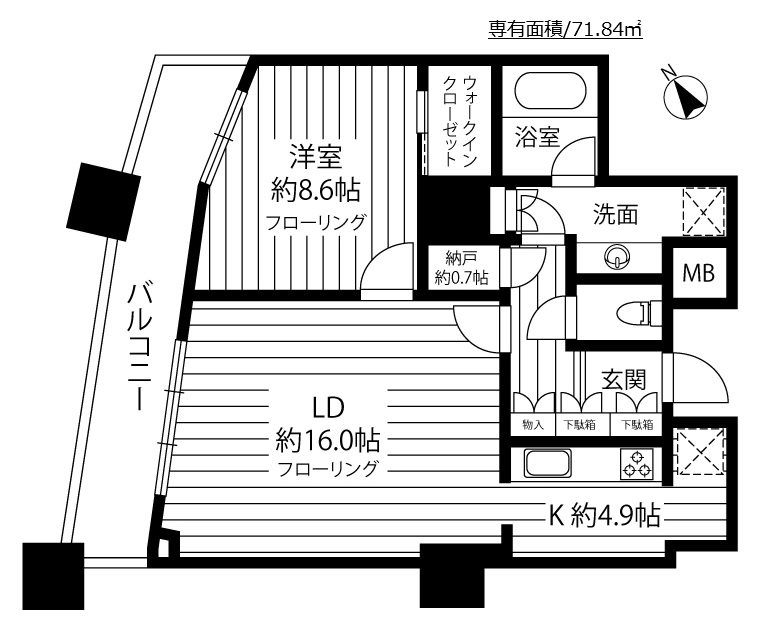 ザ・パークハウス西新宿タワー６０ 6003号室 間取り