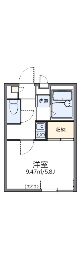 レオパレス小日向 103号室 間取り