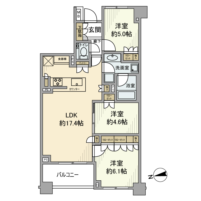 ブランズ牛込柳町 416号室 間取り