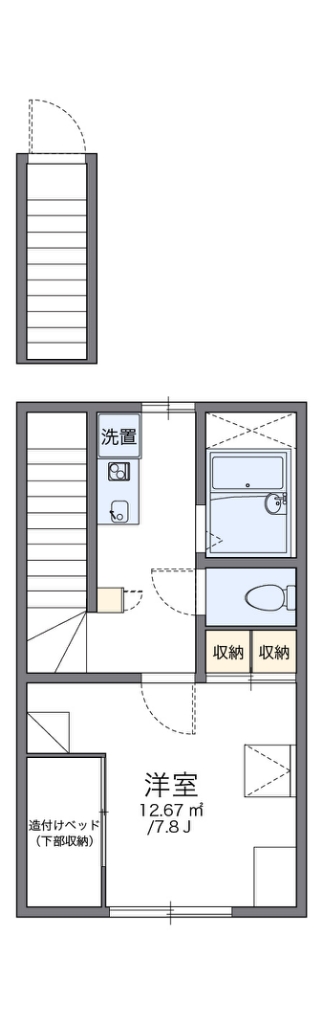 レオパレスベール 202号室 間取り