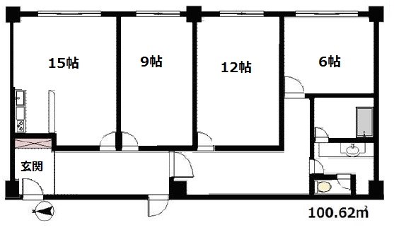 大永初台マンション 703号室 間取り