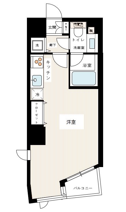 カスタリア新宿御苑 0209号室 間取り