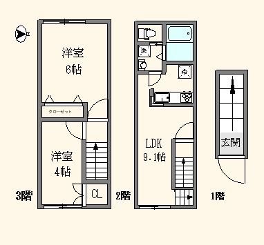 ソルナクレイシア荻窪 202号室 間取り