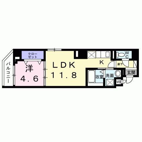 ＨＡＲＭＯＮＩＡ（ハルモニア） 402号室 間取り