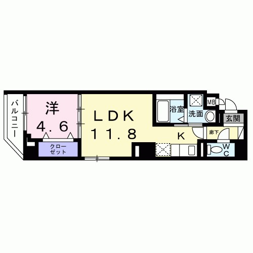 ＨＡＲＭＯＮＩＡ（ハルモニア） 401号室 間取り
