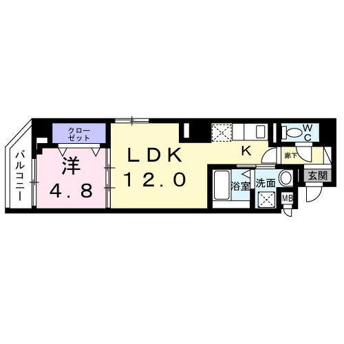 ＨＡＲＭＯＮＩＡ（ハルモニア） 101号室 間取り