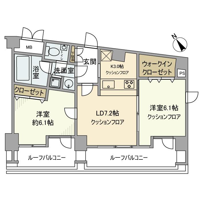 シンシア三軒茶屋レジデンスカフェ 間取り図