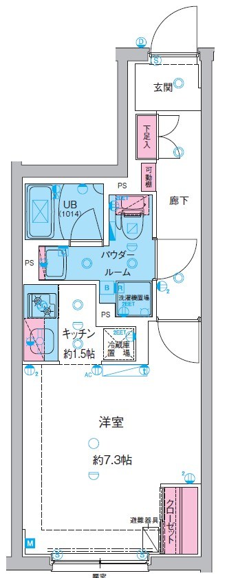 GENOVIA池袋 0204号室 間取り