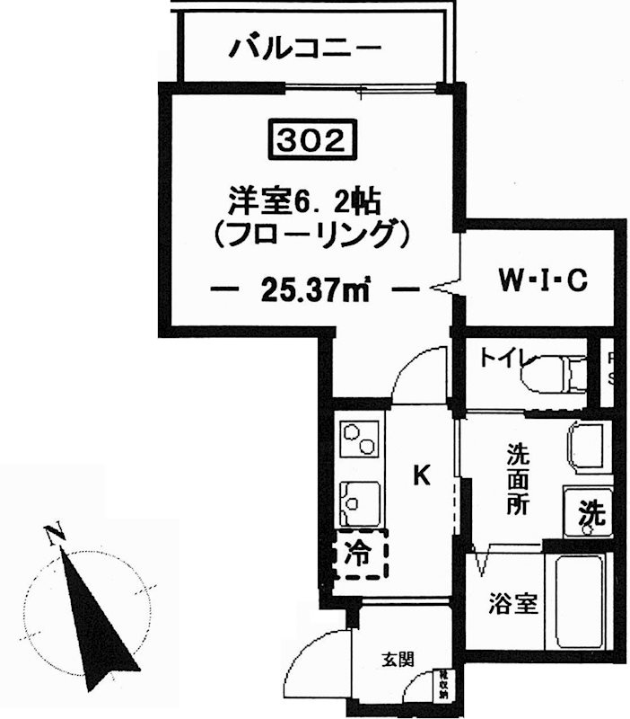 レ・セーナ代々木上原 302号室 間取り