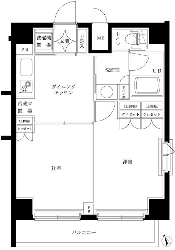 ルーブル都立家政伍番館 102号室 間取り