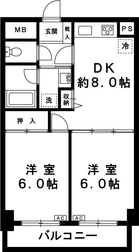 アソシエール千川 302号室 間取り