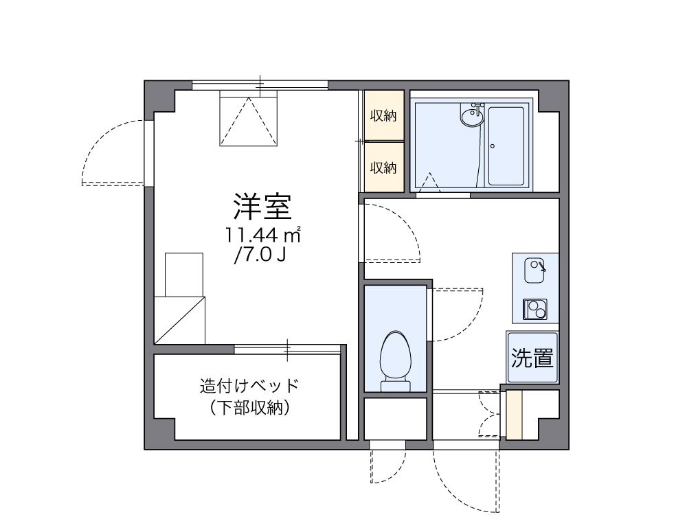レオパレス東大井 301号室 間取り