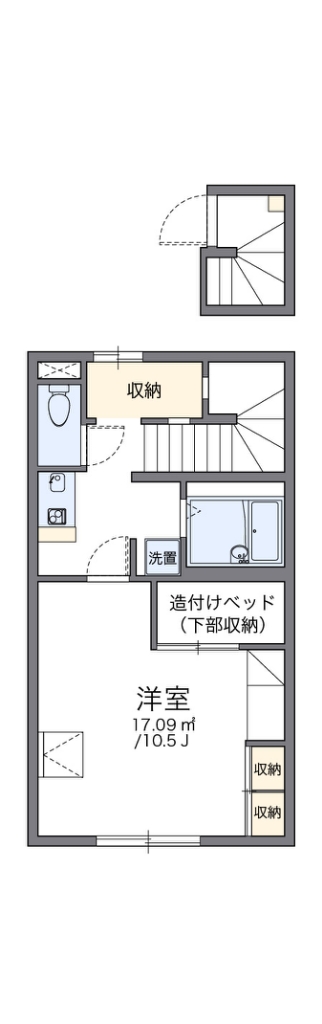 レオパレスルナ 201号室 間取り