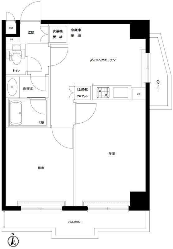 ルーブル中野ガーデン 702号室 間取り