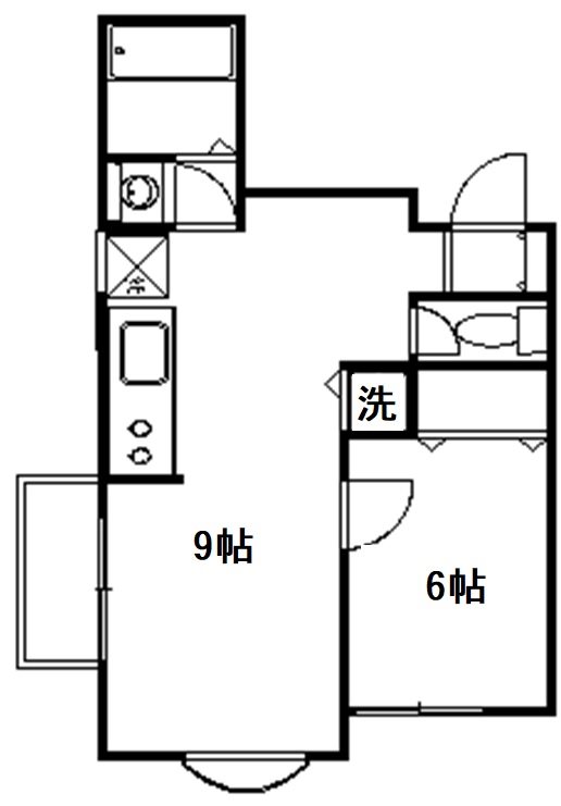 エクセル下馬Ⅴ 202号室 間取り