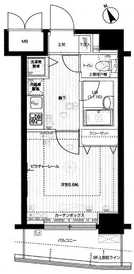 メインステージ四ツ谷 902号室 間取り