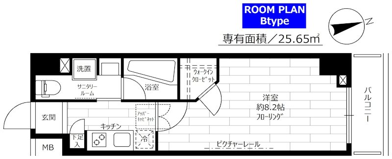 ステージファースト飯田橋アジールコート　　 802号室 間取り